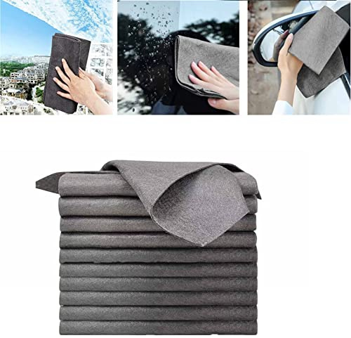 10pcs Thickened Magic Cleaning Cloth, 30 x 30 cm Microfiber Cleaning Cloth, Reuseable No Trace Absorben Streak Free Magic Fiber, Magic Cleaning Cloths for Glass (10 PCS)