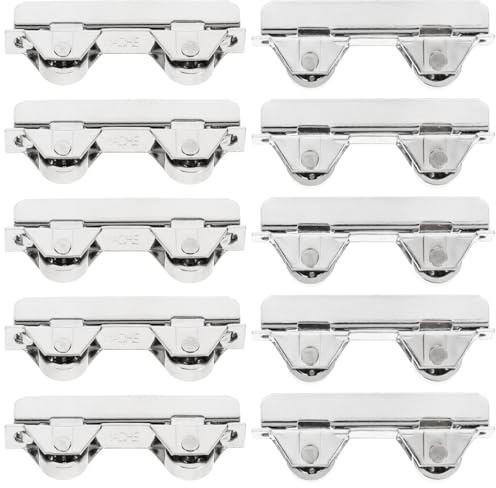 Housoutil Scorrevoli per Vetrine, 10Pz Vetrina Finestra Mini Porta Scorrevole Ruote Porta Scorrevole Ruota Puleggia Morsetto 7. 0Mm Puleggia Scorrevole In Acciaio Inox Per 5-6 Mm Di Spessore