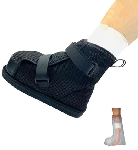 AQUASHIELDING Postoperativa återhämtningsskor, lätta och justerbara medicinska promenadskor för fotskador, postoperativ, frakturer, rehabiliteringsgips, L