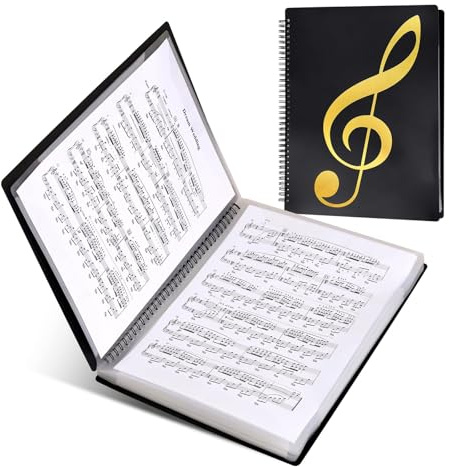 Notenblattordner,A4 Notenmappen,Notenordner Klavier,A4 Music Sheet Chormappe,A4 Chormappen Schwarz,Notenordner Mappe für Notenblätter,Notenhefter für Musiknoten,Spiralhefter Kunststoff Notenblätter