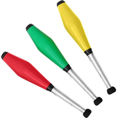 HEMOTON 3 Stück Jonglierstab Zirkus Jonglieren Jonglierkeulen Jonglierkeulen Stäbe Jonglierringe Training Jonglieren Jonglierkeulen Teller Zirkusclown Wurfspiel Bälle Trickspielzeug Oder