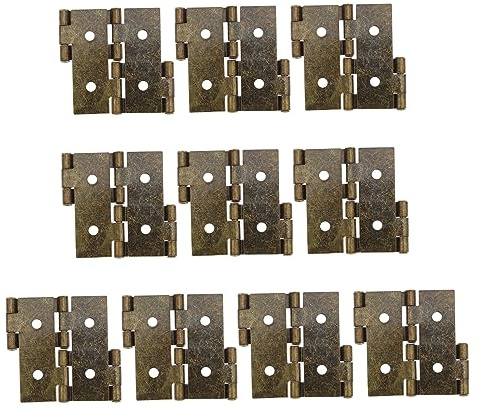 Charnières de Porte Style Rétro, Lot de 10, en Fer pour Porte | Gond de Porte, Vert, Surface Lisse sans Bavures, Usage Silencieux pour Réparation et Montage