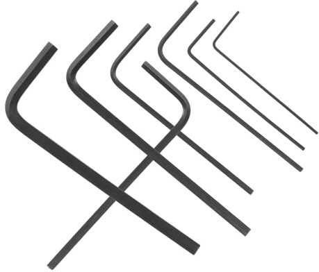 HAMPPLIES 7 Stück Teiliges Mini Innensechskantschlüssel Set Kompakter Metrischer Schlüssel aus Gehärtetem Metall Stabile Drehmomentkontrolle für Präzise Reparaturen bei Elektronik und Möbeln