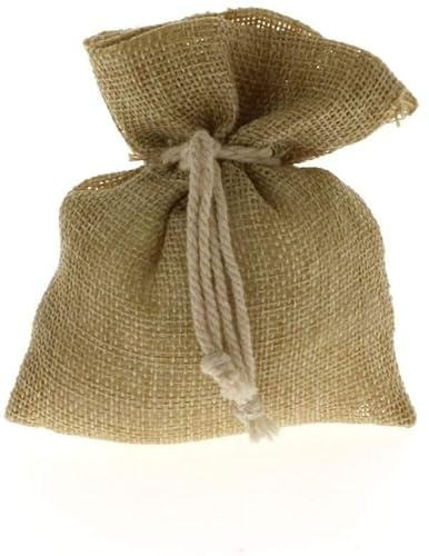 12 st brun jutepåse 10 x 13 cm konfettihållare bröllop födelse dop nattvardsgång rustik händelse naturlig fest