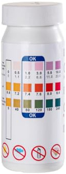 YIXANNX Striscia reattiva Forniture per la pesca Indicatore di pH sensibile in Per scala 0-14 Accessori da laboratorio Tester di acidità Carta tornasole