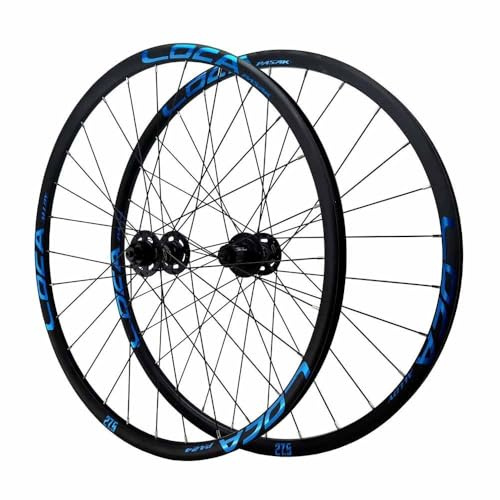 Mountainbike Laufradsatz 26 27.5 29 Zoll, Centerlock-Scheibenbremse Vorder- & Hinterrad, 9x100/10x135mm QR, Doppelwandige Aluminiumfelge, 7-12-fach Kassette, 1.25-2.125 Reifen(Black Blue,29)