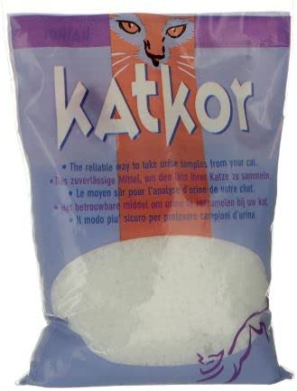 Katkor litière de perles | 200 g | Litière pour chat pour prélèvement d'urine | Pour analyser l'urine de votre chat | Avec pipette et tube de récupération