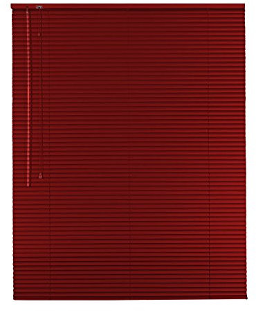 Hochwertige Aluminium Jalousie Jalousette Rollo 80 x 200 cm / 80x200 cm in Farbe rot - Bedienseite links // Maßanfertigung/Fensterjalousie/Fensterjalousette/Alulamellen/Alu-Lamellen