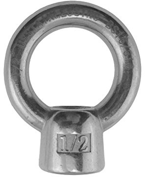 US STAINLESS Stainless Steel 316 Lifting Eye Nut 1/2 UNC Marine Grade Pitch of 13