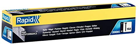 Rapid Nägel Typ 16A, 50mm 20° Streifennägel 16Ga, 2.000 Stk., für druckluftnagler und elektronagler