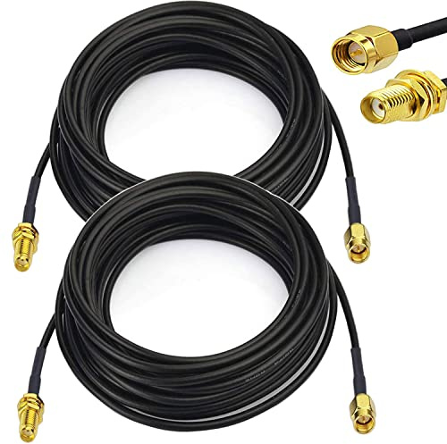 RUNCCI-YUN SMA Kabel 3m X 2, WiFi Antenne Verlängerungskabel, RG174 Koaxialkabel Stecker auf Buchse, für 2G 3G LTE WiFi FPV-Antenne