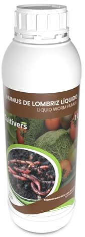CULTIVERS Flüssiger Bio-Regenwurmhumus 1 L. Organisches Material, das reich an Mikroorganismen ist. Regenerator für Bodenlebewesen
