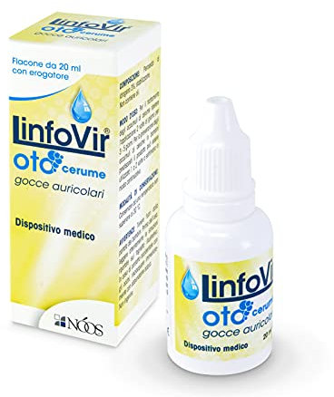 Nóos - LinfoVir Oto Cerume Gocce - Aiuta a Rimuovere gli Accumuli Cerume - Flacone da 20 ml