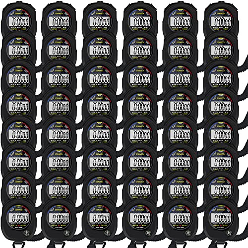 Multi-Function Electronic Digital Sport Stopwatch Timer, Large Display with Date Time and Alarm Function,Suitable for Sports Coaches Fitness Coaches and Referees (48 Pack)