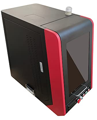 MCWlaser 50W Enclosed JPT Fiber Laser Engraver Graviermaschine Marking Machine Kompatibel mit Lightburn Marking Area 110×110mm Lens