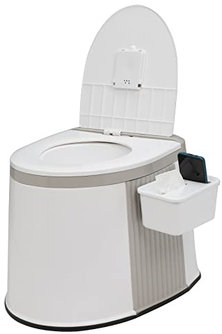 VINGLI Portable Toilet, Commode with 5 Gallon Bucket Inner, Lightweight Camping RV Toilet for Adult, Kids, Boat, Van, Travel (Classic)