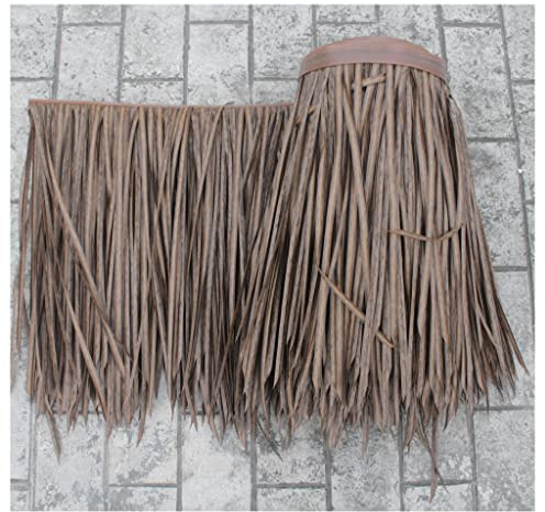 Plastic Imitation thatch roof Imitation Ancient Tile Decoration Scenic spot Artificial thatch Pavilion PE Fake Straw Decoration Scenic spot Thatch Roll (Color : Yellow49, Size : 0.5x5m)