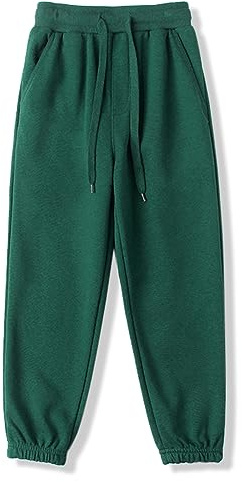 BINIDUCKLING Pantalons de jogging pour garçons et filles, bas de survêtements à cordon de serrage, pantalons de jogging classiques à poignet élastiqué, pantalons d’école décontractés pour l’EPS, les