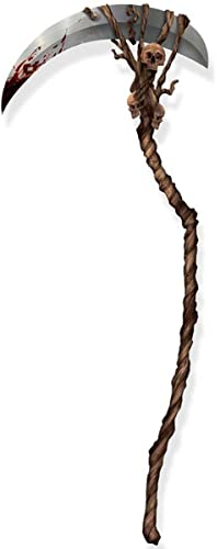 horror-shop Blutige Sense für Halloween 150cm