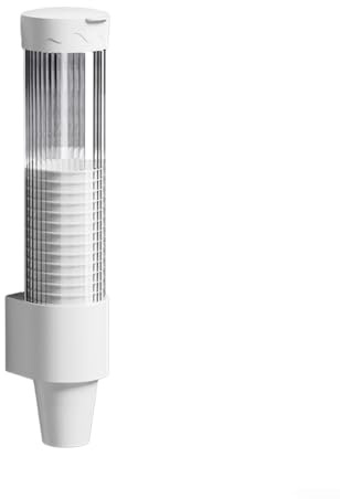Dispensador de vasos desechable, dispensador de agua, mejora la organización de tu taza con el soporte de pared desechable automático ()