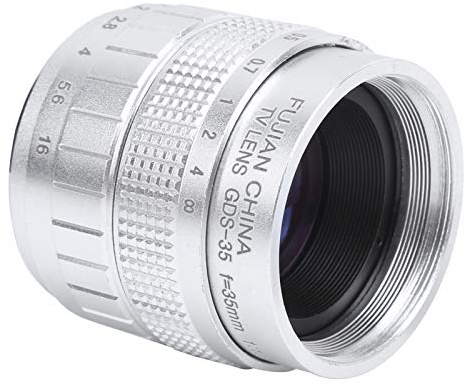 35 Mm F1,7 CCTV-Filmobjektiv, CCTV-Objektiv für C-Mount, Spiegelloses Kameraobjektiv mit MC-Mehrschichtvergütung, 12 Blendenlamellen, C-Mount-Kameraobjektiv mit