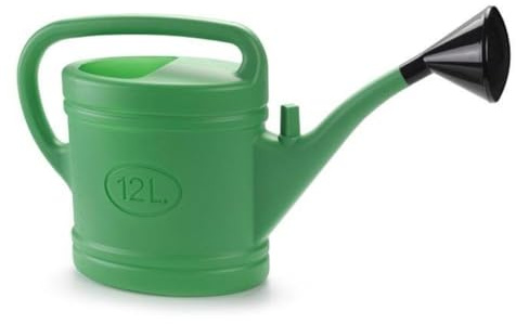 PlasticForte Regadera de jardín de 12 litros, Color Verde, Duradera y Vibrante