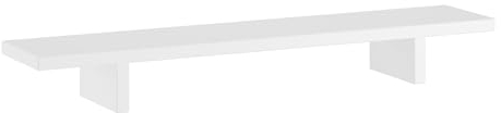 Erst-Holz Ablage, Tischaufsatz, Monitorständer, Organizer Kiefer weiß 100 cm für Laptoptisch 90.82W-90-10