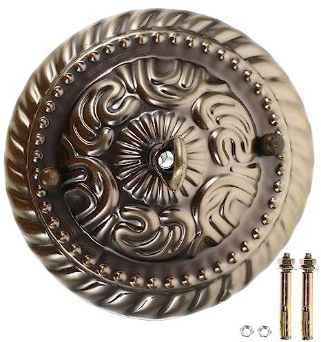 OSALADI Deckenabdeckplatte Baldachin Aus Robustem Eisen Tragfähige Montagehalterung Vintage Retro Design Baldachin Für Kronleuchter Und Pendelleuchten Rostfrei Für Inneninstallation