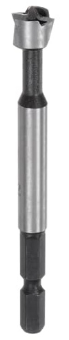 QUARKZMAN Forstner Bohrer 1/2 (12mm) aus Karbonstahl mit Mehrzahn-Holzbohrer Forstner Bit Scharnierfräser mit 1/4 Sechskantschaft für Hartholz Weichholz Sperrholz Holzbearbeitung Bohren