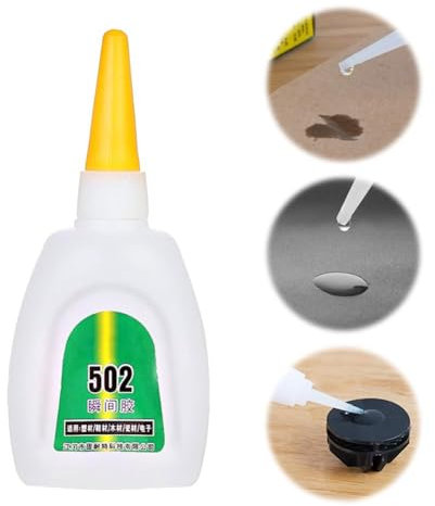 Generisch 502 Sekundenkleber, Universal-Sekundenkleber, Sofortiger Schnelltrocknender Spezialkleber, Schnelltrocknender Cyanacrylat-Starkkleber, Reparaturkleber für Keramik, Metall, Holz (30 g)