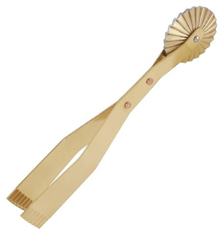 Ravioli Cutter - Tongs & Pasta Wheel 2 in 1 - Ravioli Cutter Roller - Copper Fluted Pastry Cutter and Tongs for Kitchen Cooking