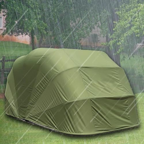 Grande tenda da auto pieghevole semiautomatica in acciaio inox – Garage portatile robusta protegge l'auto da tutte le condizioni atmosferiche