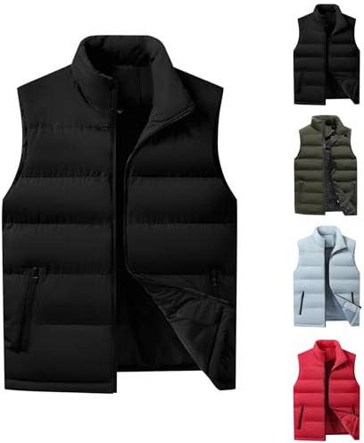 Nuaoxyeu Womens Clothes Sale Clearance Women's Gilets Plus Size Winter Body Warmer Full Zip Sleeveless Quilted Jacket Warm Thick Puffer Down Vest Cozy Fashion Cheap Stuff Under 1 Pound