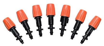 RKODRSMG 10 x Wassersprüher, Bewässerungsdüse, mit Widerhaken, 6,35 mm Anschluss, Gartenbewässerung, Sprinkler, Pflanzenbewässerung, Topf, Pflanzenbewässerung