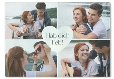 ORWO – Foto-Glasschneidebrett | Frühstücksbrett gestalten | Foto-Brettchen mit Antirutsch-Noppen | geruchsneutral | antibakteriell | spülmaschinenfest | kratzfest (Herz, Klein)