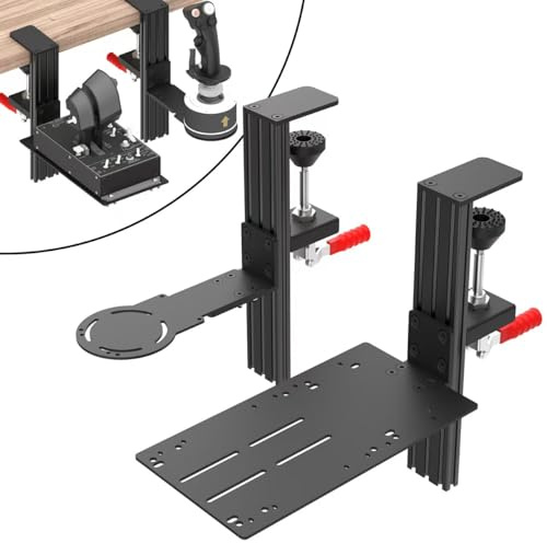 JUYEER Tisch-Mount: Kompatibel mit Thrustmaster HOTAS Warthog, VKB STECS-Gashebel, VKB Gunfighter-Joystick, Winwing Orion 1/2, VPC T-50CM3 Virpil Gashebel und Joystick