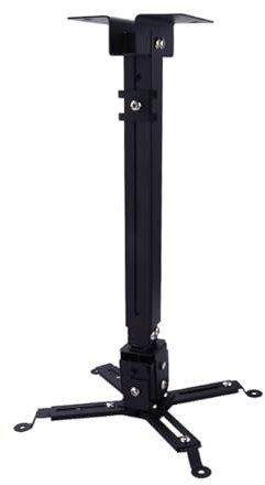 Qsvbeeqj Adjustable Projector Mount Bracket 43-65cm Projector Ceiling Mount Ceiling And Wall Holds Up To 15kg Black