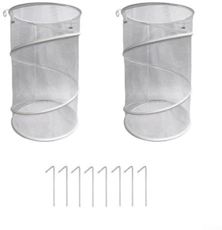 HOHOVYVY Tente de protection pour plantes pop-up - Filet de protection contre les insectes - Avec clous de sol - Pour légumes et fleurs - 2 pièces - Blanc