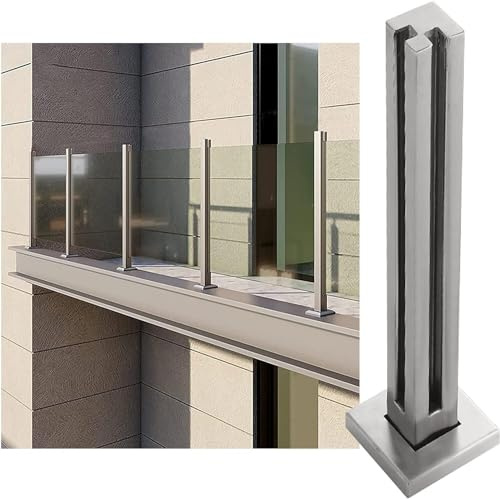 Ringhiera per balaustra in vetro in acciaio inox per uso interno ed esterno, ideale per ville, balconi, scale, soluzioni moderne per ringhiere in vetro