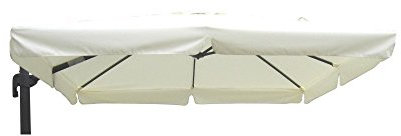 MilaniHome Telo Telo di Ricambio Sostitutivo Beige per Ombrellone 3 X 3 Palo Laterale