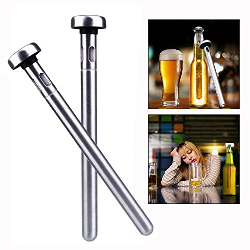Itian 2Pcs Stainless Steel Beer Chiller Wine Bottle Cooler Stick Freezer for Home Bar Outdoor Party Barbecue BBQ Drinking