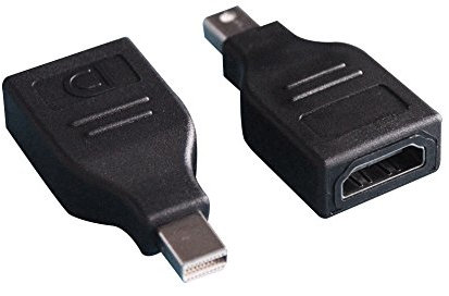 REY Adaptador Convertidor Mini DP (DisplayPort) Macho a HDMI Hembra 1080p.