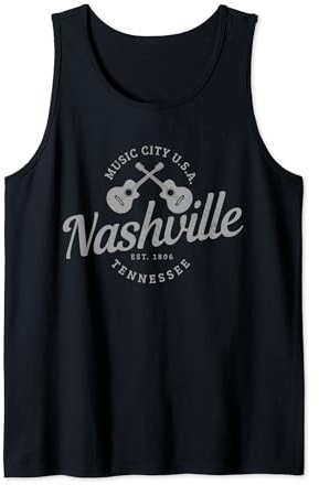Nashville Tennessee Gitarre Country Music City Souvenir Tank Top