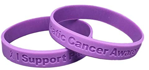 25 - I Support Pancreatic Cancer Awareness Bracelets 100% Medical Grade Silicone - Latex and Toxin Free - 25 Bracelets - Show Your Support For Pancreatic Cancer Awareness
