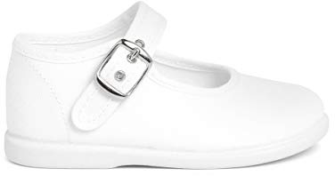 Pisamonas Merceditas Niña Tela Hebilla Talla 19 Color Blanco