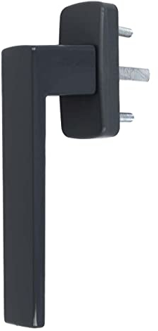 Aluminium Fenstergriff Quadrat, Farbe:Grau RAL 7016, Stiftlänge:30mm