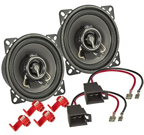 tomzz Audio 4045-007 TA10.0-Pro Lautsprecher Einbau-Set kompatibel mit Renault Twingo Trafic Megane Volvo S40 100mm Koaxial System