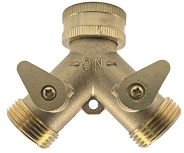 Rasenbewässerung Gartenbewässerung 1 x 3/4 Messing Y-Thread-Steckerschlauch Verteiler mit Wechselgarten-Wasseranschluss Gartenbewässerungsbeschläge (Diameter : 3/4'')