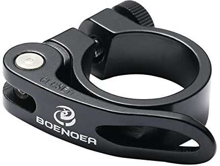 Bynccea Sattelklemme für Fahrrad, Sattelstützen aus Aluminium, Schnellspanner für Fahrrad und MTB mit 31,8 mm und 34,9 mm