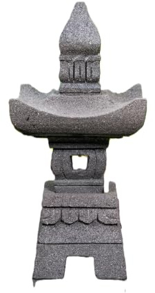 IDYL Lavastein-Skulptur Laterne Pagoda, Höhe 55 cm